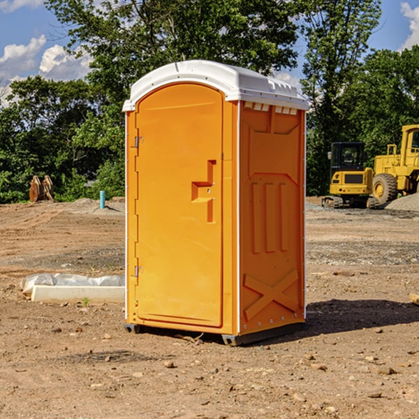 how often are the portable restrooms cleaned and serviced during a rental period in Driftwood